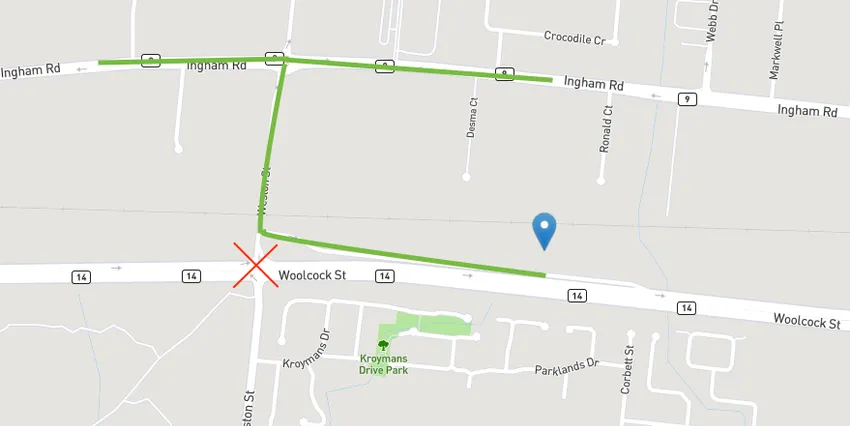 Temporary Access Route Map
